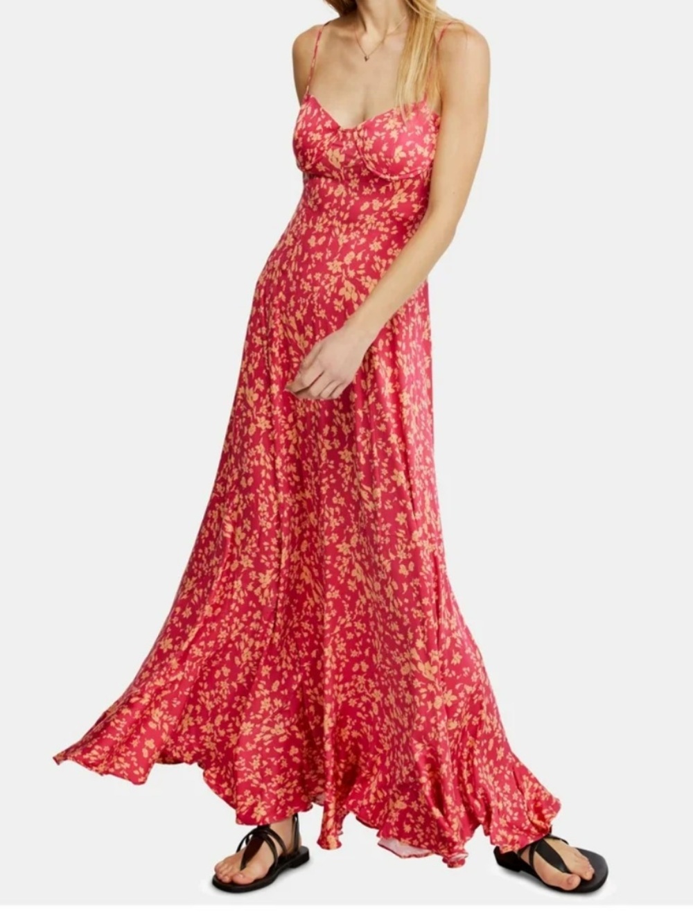 Free People Floral Maxi Dress Size 4